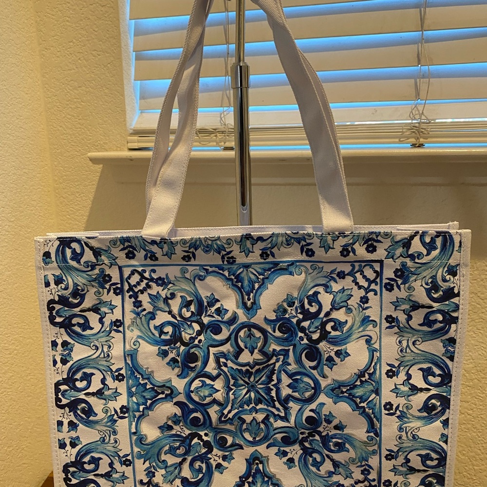 Dolce&Gabbana Blue and White Tote Bag